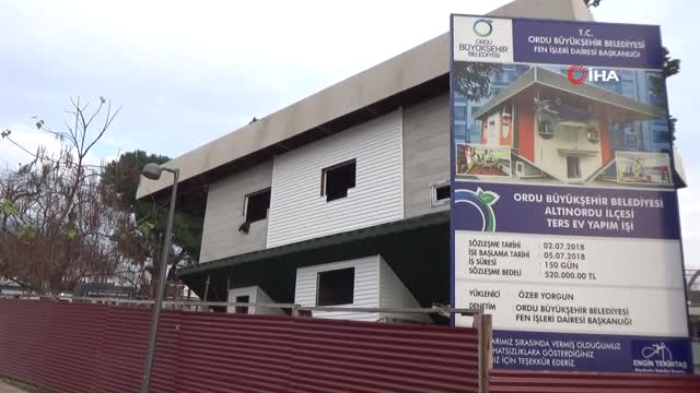 Ordu’ya ‘Ters Ev’…150 Metrekare Alana Kurulan Ters Ev ile Turizm Potansiyelinin Arttırılması…