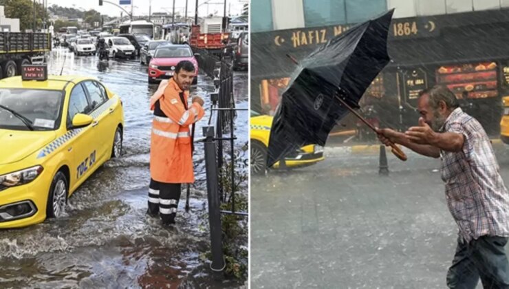 Meteoroloji uyarmıştı! Şiddetli yağış İstanbullulara güç anlar yaşattı