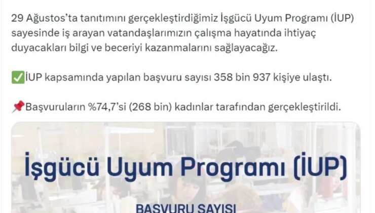 İşgücü Ahenk Programı’na 358 Bin Kişi Başvurdu