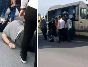 Dolmuşun kapısı ansızın açılınca yolcu yere kapaklandı, sürücü gerisine bile bakmadı