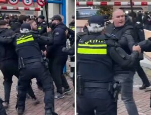 AZ Alkmaar-Galatasaray maçına saatler kala taraftarlar birbirine girdi