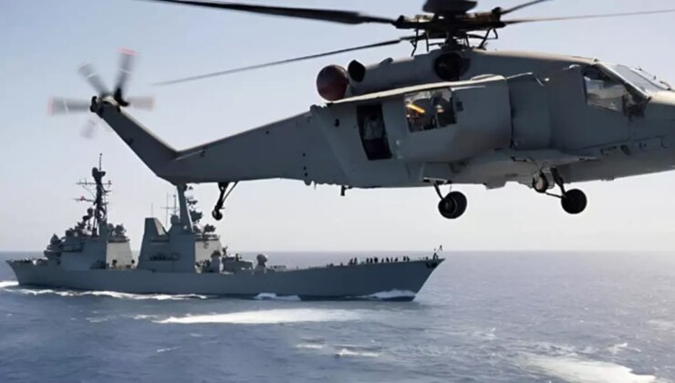 Rus gemisinden Alman askeri helikopterine ihtar ateşi